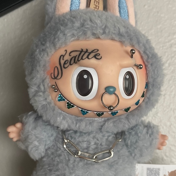 Labubu Accessories - TATTOOED Seattle Labubu (customized authentic doll)